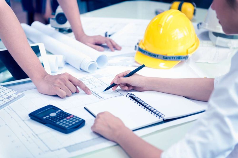 Business Meeting Time with Architecture Interior Designer and Engineering